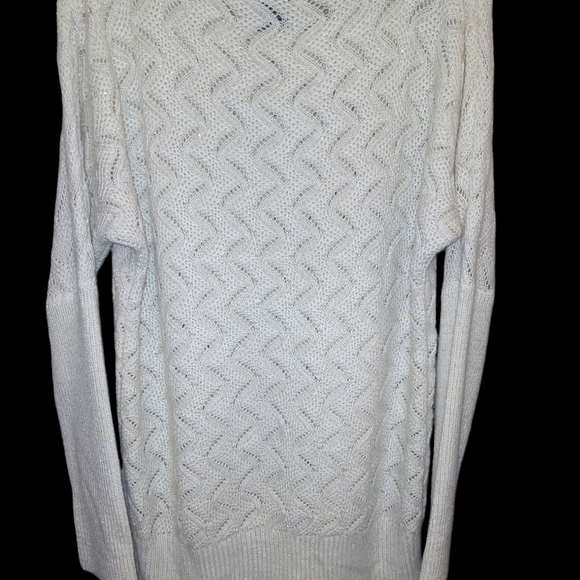 Oversized Sweater white with gold highlights xl - Picture 2 of 6